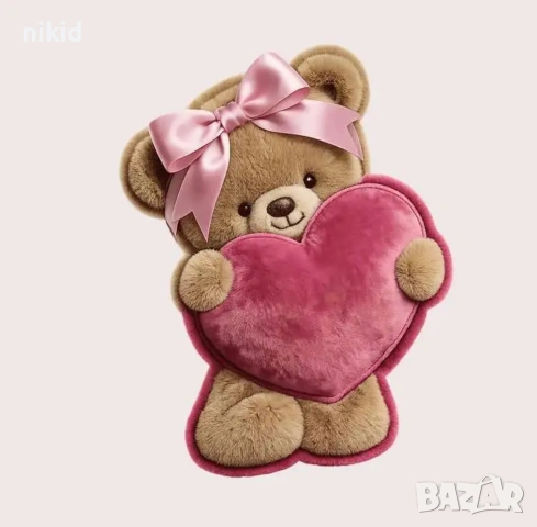 2D Мече със сърце щампа термо апликация картинка за дреха блуза чанта