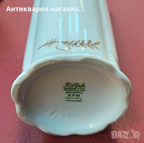  Порцеланова ваза KPM Royal Bavaria , снимка 4 - Вази - 54722611