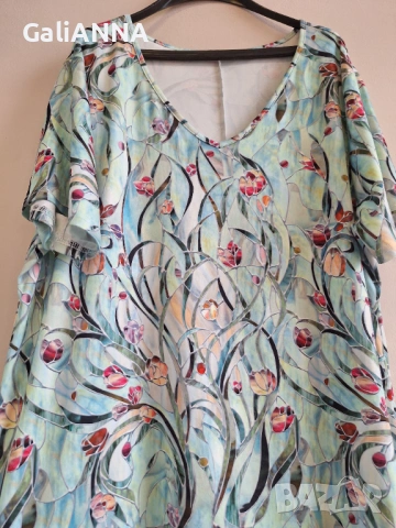 СТРАХОТНА СВЕЖА РОКЛЯ/ТУНИКА 3XL-4XL, снимка 4 - Туники - 54672630