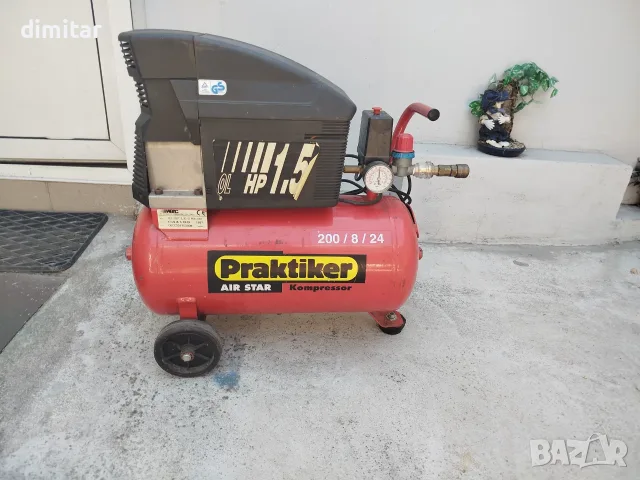 Безмаслен бутален компресор Praktiker Air Star 200/8/24