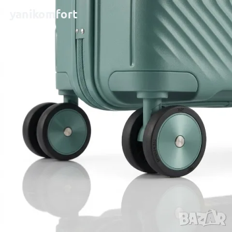 Куфар за ръчен багаж 55x40x23 PP 88001 – твърд куфар с 4 колела и TSA заключване , снимка 9 - Куфари - 55624480