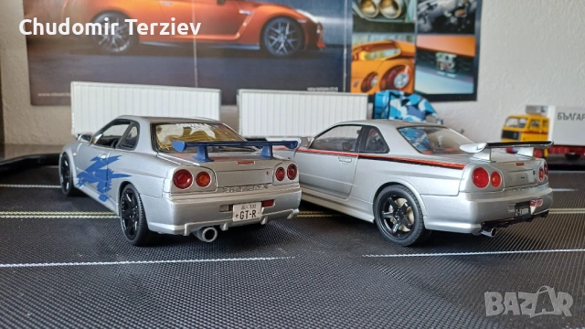 Мащабни модели коли 1:18 Nissan Skyline GTR R34, снимка 2 - Колекции - 54911522