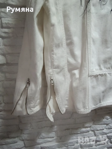 Яке Asoss,деним,с апликация Yoghi Yamamoto, снимка 4 - Якета - 53984844