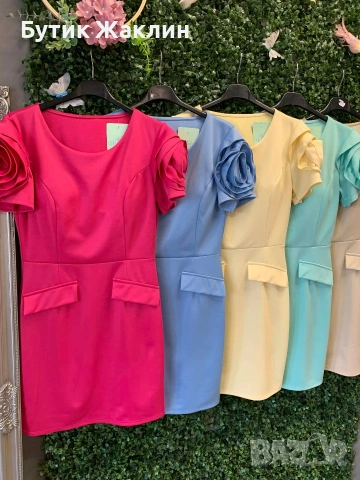 Дамски рокли с ефектни ръкави , снимка 3 - Рокли - 54226320