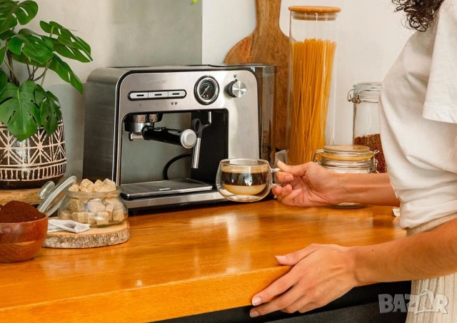 еспресо машина Cecotec Power Espresso 20 Square Pro, която работи с мощност 1450 W и налягане от 20 , снимка 4 - Кафемашини - 55044381