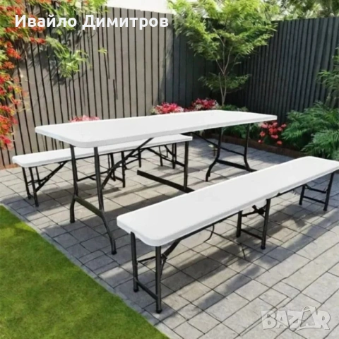 Сгъваема кетъринг пейка HDPE - бяла