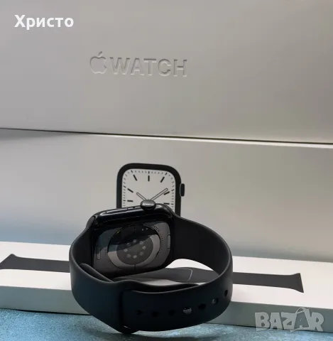 Смарт часовник Apple Watch Series 7, 45mm GPS, Midnight Aluminum, Midnight Sport Band, снимка 4 - Смарт часовници - 55563466