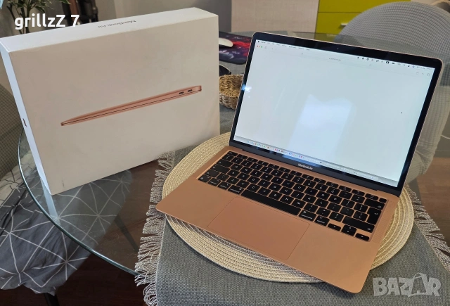 Продавам MacBook Air 13 m1 256gb 8gb gols, снимка 4 - Лаптопи за работа - 55164241