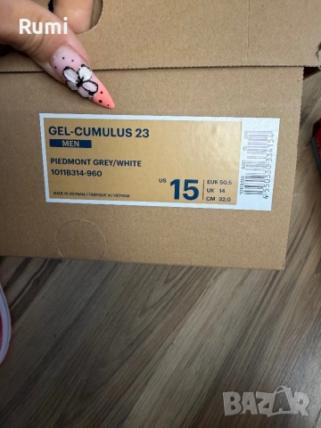 Оригинални нови Мъжки маратонки ASICS GEL-CUMULUS 23! 50,5 н, снимка 11 - Мъжки чехли - 51229066