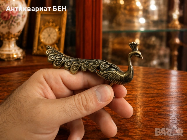 ВИНТИДЖ ДЕКОРАТИВНИ ФИГУРКИ – ПАУН И ПАТИЦА , снимка 6 - Декорация за дома - 54726880