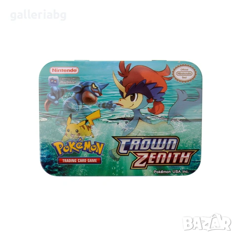 Детски карти за игра Pokemon в метална кутия – 40 карти + 2 пакетчета, снимка 2 - Игри и пъзели - 54966820