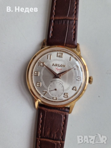 ARLON Super, 17 rubis, UT 6310, Wehrmachtswerk! TOP!, снимка 4 - Мъжки - 54005543