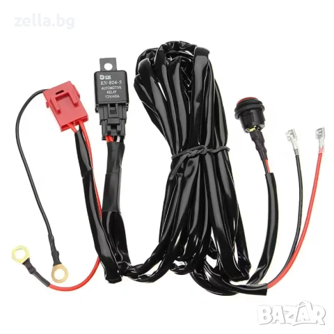 Инсталационен комплект за LED фарове и барове 12V – Реле 40A, предпазител 30A, за авто, мото 10369, снимка 9 - Аксесоари и консумативи - 54685085