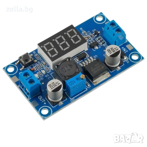 LM2596 DC-DC Step-Down конвертор с LED дисплей – Регулируемо напрежение 1.25V-37V 3A Arduino 10393, снимка 10 - Друга електроника - 54691991