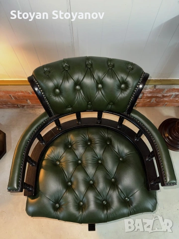 Chesterfield /Честърфийлд Луксозен капитански офис стол, снимка 5 - Столове - 55286389