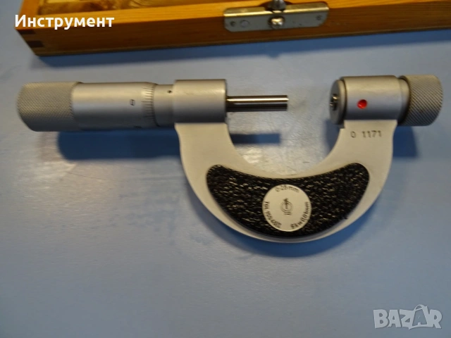 Резбомерен микрометър DDR Suhl Thread Мicrometer 0-25mm, снимка 3 - Други инструменти - 54916153