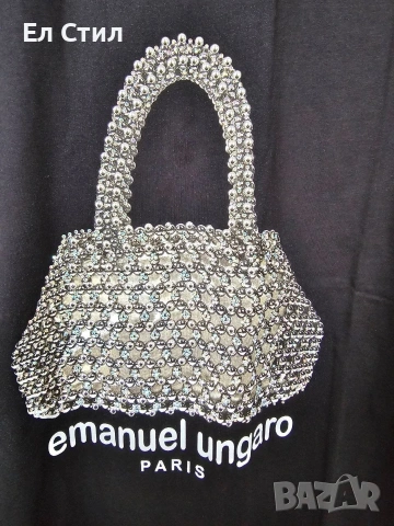 💎Дамски тениски с камъчета От С до Л свободен модел е, снимка 4 - Тениски - 54075298