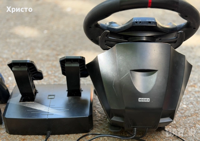 Конзола Sony PlayStation 4 Slim 500GB + Волан с педали Hori Racing Wheel Apex + Игри + 2 Джойстика , снимка 4 - PlayStation конзоли - 54564111