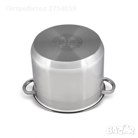 Комплект тенджери от неръждаема стомана , 10 части, Индукция, Многослойно дъно, Капаци от закалено , снимка 13 - Съдове за готвене - 55178971
