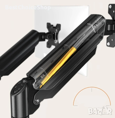 ErGear EGDS15B Стойка за 2 монитора, VESA 75x75 мм/100x100 мм, Регулируема, 17-32 инча, снимка 6 - Кабели и адаптери - 54214730