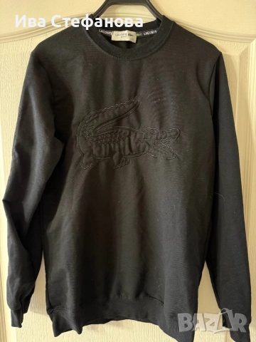 Нова черна спортно елегантна блуза Lacoste Лакоста памук памучна . 100% оригинална