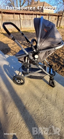 Комбинирана детска количка Moni, Ciara, сив, 0-36 месеца, снимка 4 - Детски колички - 54021904