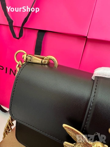 PINKO Love One Mini – оригинална кожена чанта | НОВА , снимка 3 - Чанти - 54061434