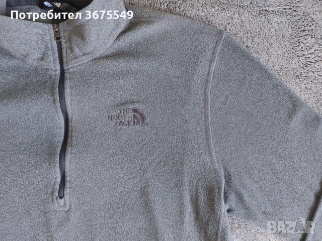 Мъжко тънък полар The North Face 1/4 zip fleece - размер M, снимка 3 - Спортни дрехи, екипи - 54179253