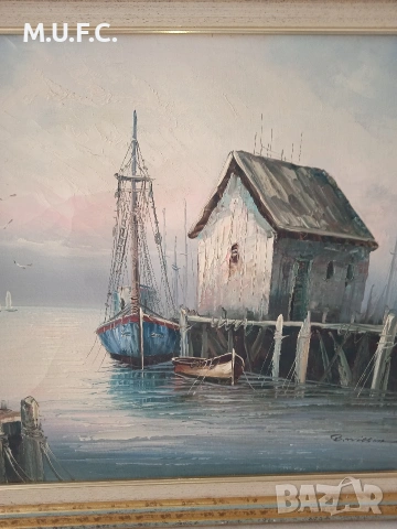 Картина Масло.Подпис.50-60, снимка 8 - Картини - 54012919