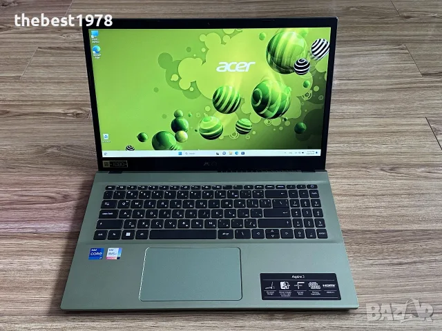 15.6 Acer Green A315`Core i7-1255U/12GB DDR4/512GB NVMe/Full HD IPS/Батерия 8ч