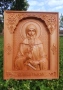 Икона на Св. Богородица - авторска дърворезба, снимка 6