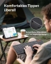 Сгъваема безжична клавиатура и мишка двойна Bluetooth 2.4G ултра тънка с калъф стойка – Черна, снимка 2
