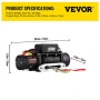 Лебедка Vevor 12V. 13500 Lbs–6123,5 кг. със синтетично въже , снимка 2