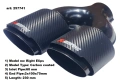 Накрайник ауспух Akrapovic  - десен или ляв - карбонов, двоен, 60мм, снимка 1