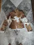 Кожено яке от естествена телешка кожа и косъм Leonardo, снимка 5