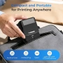 Нов Bluetooth термо етикетен принтер PM240 2 инча с 3 ролки етикети за дом офис училище, снимка 4