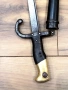 Рядък френски щик нож байонет M1874 DENY PARIS еднакви номера, снимка 4