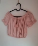 розова къса блузка с голи рамене H&M , снимка 4