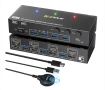 8K 60Hz KVM превключвател за 2 монитора и 3 компютъра Displayport и HDMI 4K 144Hz,KCEVE KVM302DH, снимка 3