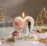 Молд младоженци със сърце , снимка 3