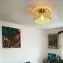 Ръчно изработен висящ/таванен полилей от ратан (бамбук), 31 см с куполен абажур, снимка 3
