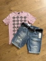 H&M Мъжки къси дънки и тениска, снимка 1