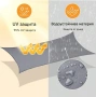 Водоустойчива тента с 95% UV защита, комплект с крепежни елементи, размер 2х3м - цвят крем / сиво, снимка 7