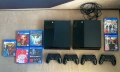 PlayStation 4 + джойстици + кабели + игра, снимка 1