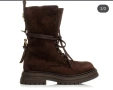 Кафяви боти естествен велур Aquamarineshoes, снимка 3
