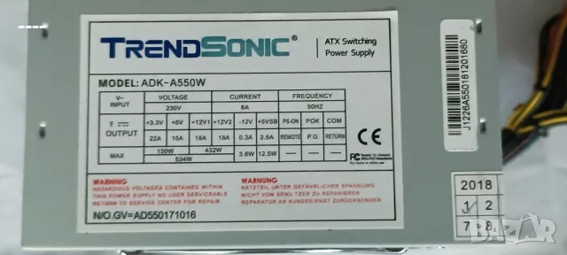 компютърно захранване 550W