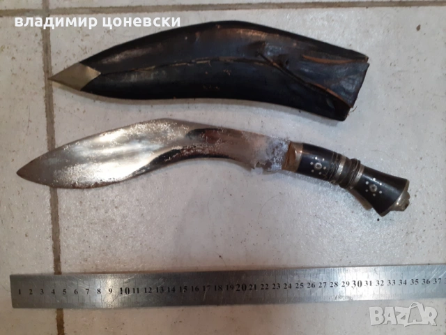 Старо непалско кукри,нож,кама,кинжал кортик, снимка 5 - Антикварни и старинни предмети - 54374169