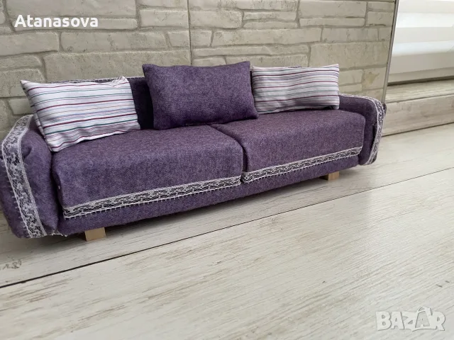 Мини диван за кукла Барби, обзавеждане за кукли, снимка 16 - Кукли - 44238356