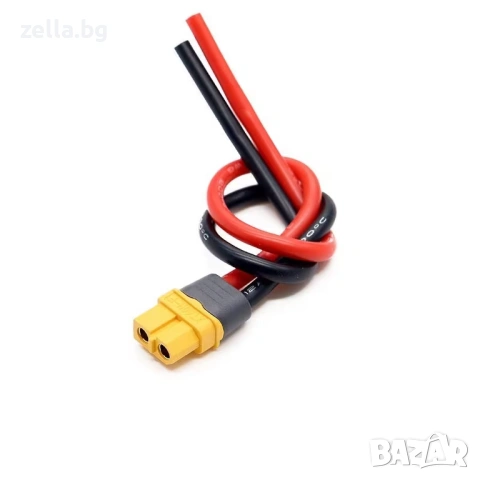 Конектор XT60H мъжки + женски с кабел 12AWG 30 см – 60A за LiPo/LiFePO₄ батерии, тротинетки 10466, снимка 5 - Друга електроника - 54703751