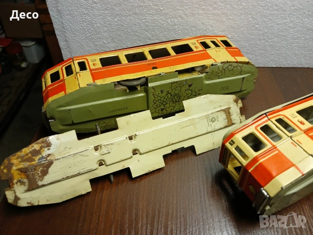 Стари немски тенекиени играчки трамвай., снимка 4 - Колекции - 54181926